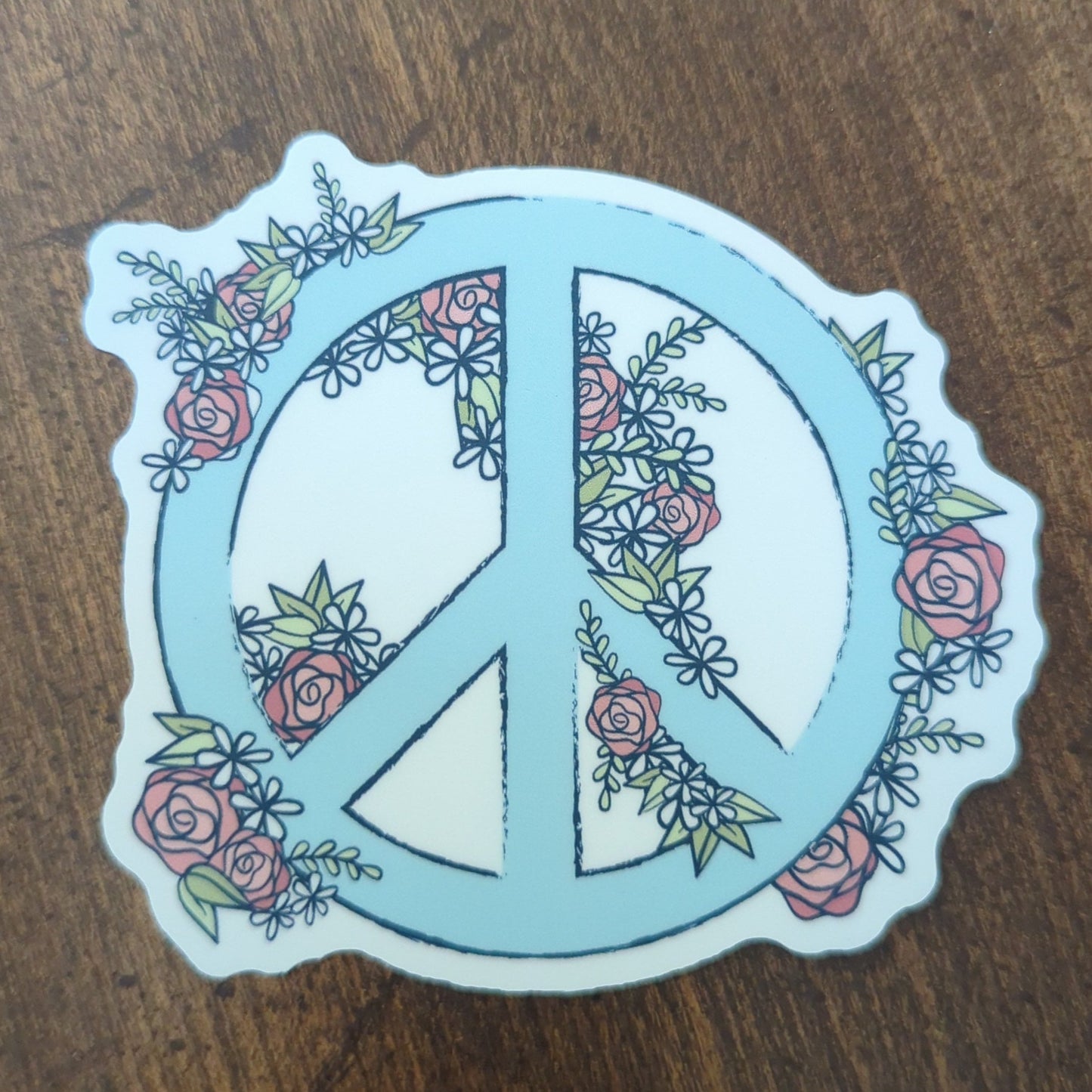 Peace Flowers Sticker