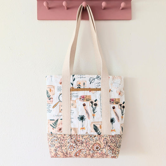 Quilted Two-Tone Tote Bag - Alchemist