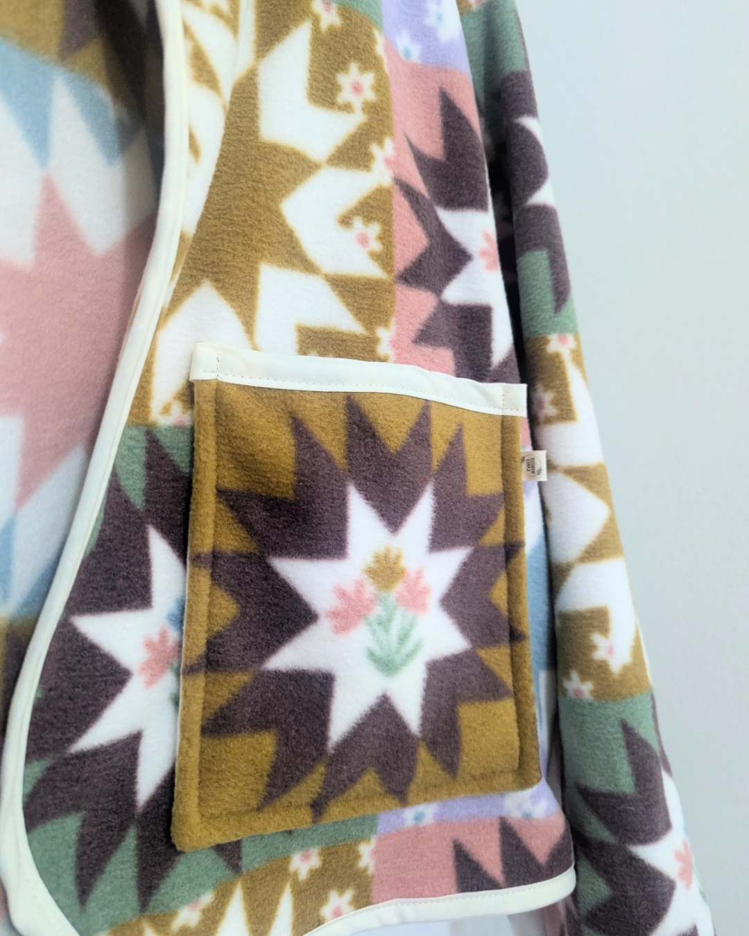Cozy Cardi - Spring Patchwork Print (Small/Medium)