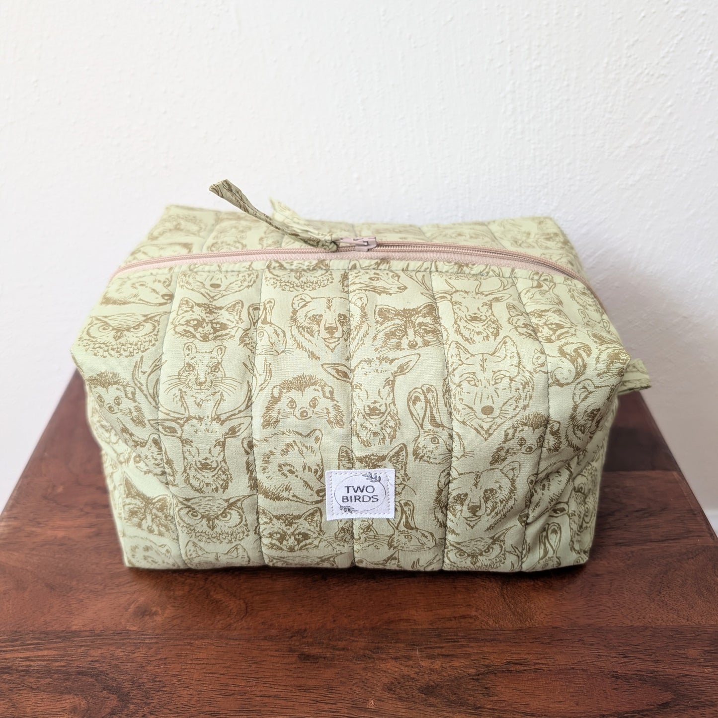 Large Quilted Cosmetic Bag - Wildlife Buddies