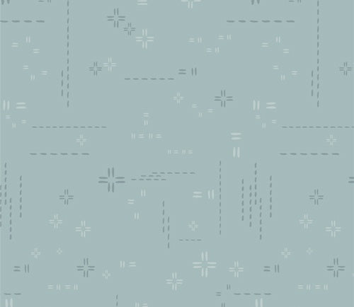 Ocean Decostitch - Printed Quilter's Cotton Fabric by the Yard
