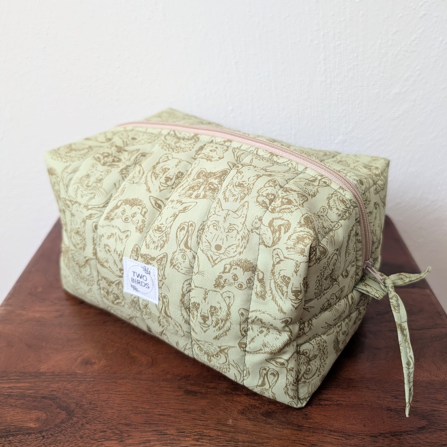 Large Quilted Cosmetic Bag - Wildlife Buddies