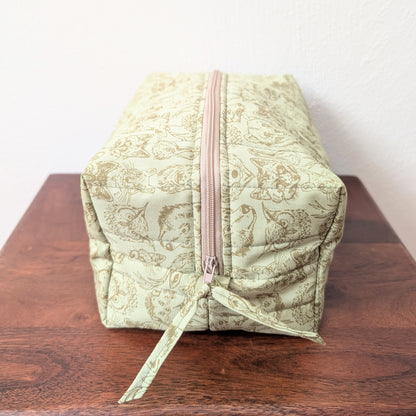 Large Quilted Cosmetic Bag - Wildlife Buddies