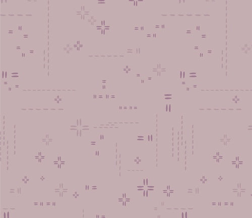 Lilac Decostitch - Printed Quilter's Cotton Fabric by the Yard