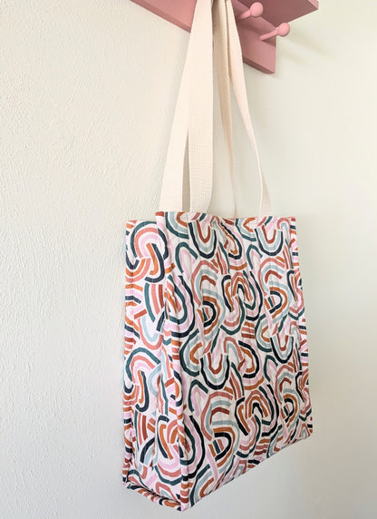 The Easy Tote - Quilted Mod Rainbow
