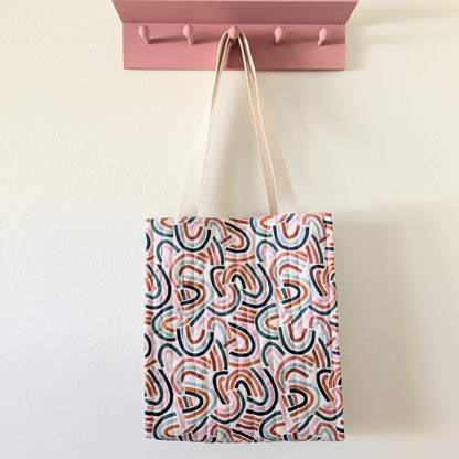 The Easy Tote - Quilted Mod Rainbow