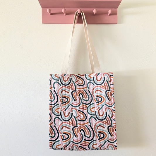 The Easy Tote - Quilted Mod Rainbow