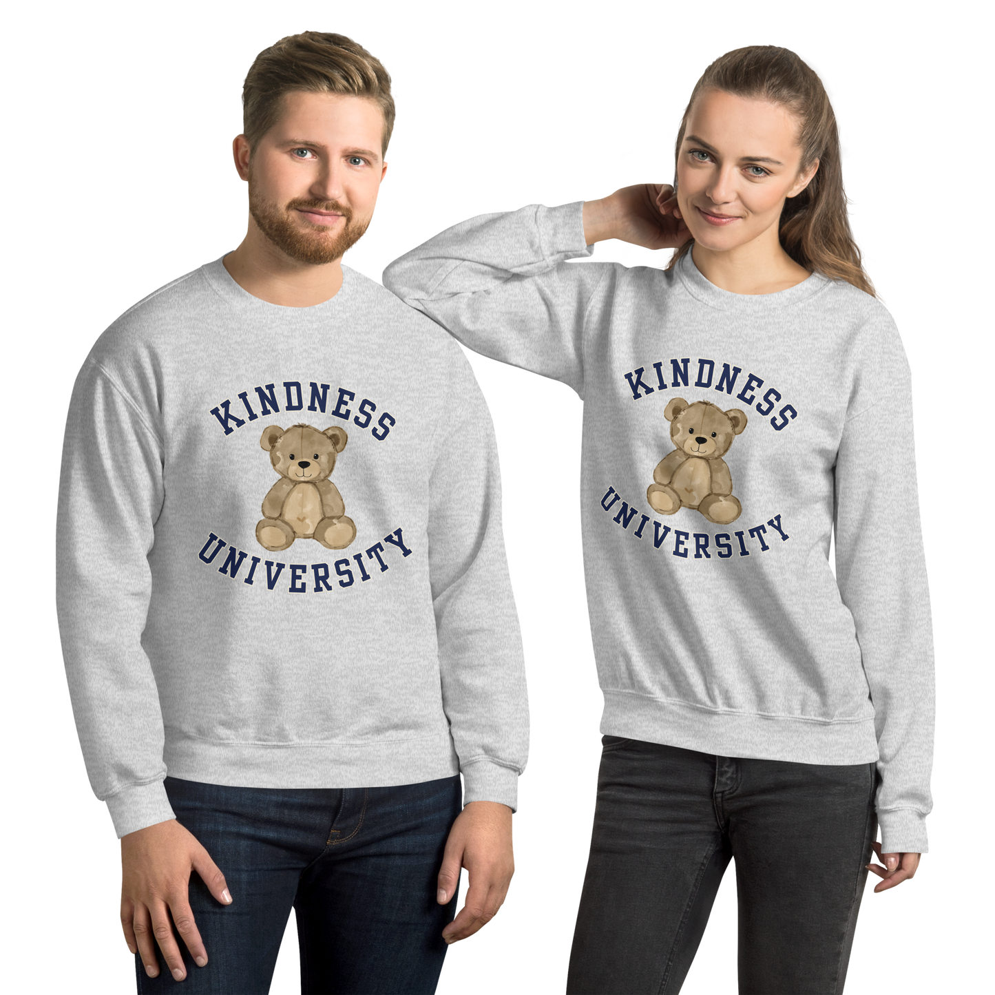 Kindness University Teddy Bear Unisex Crewneck Sweatshirt