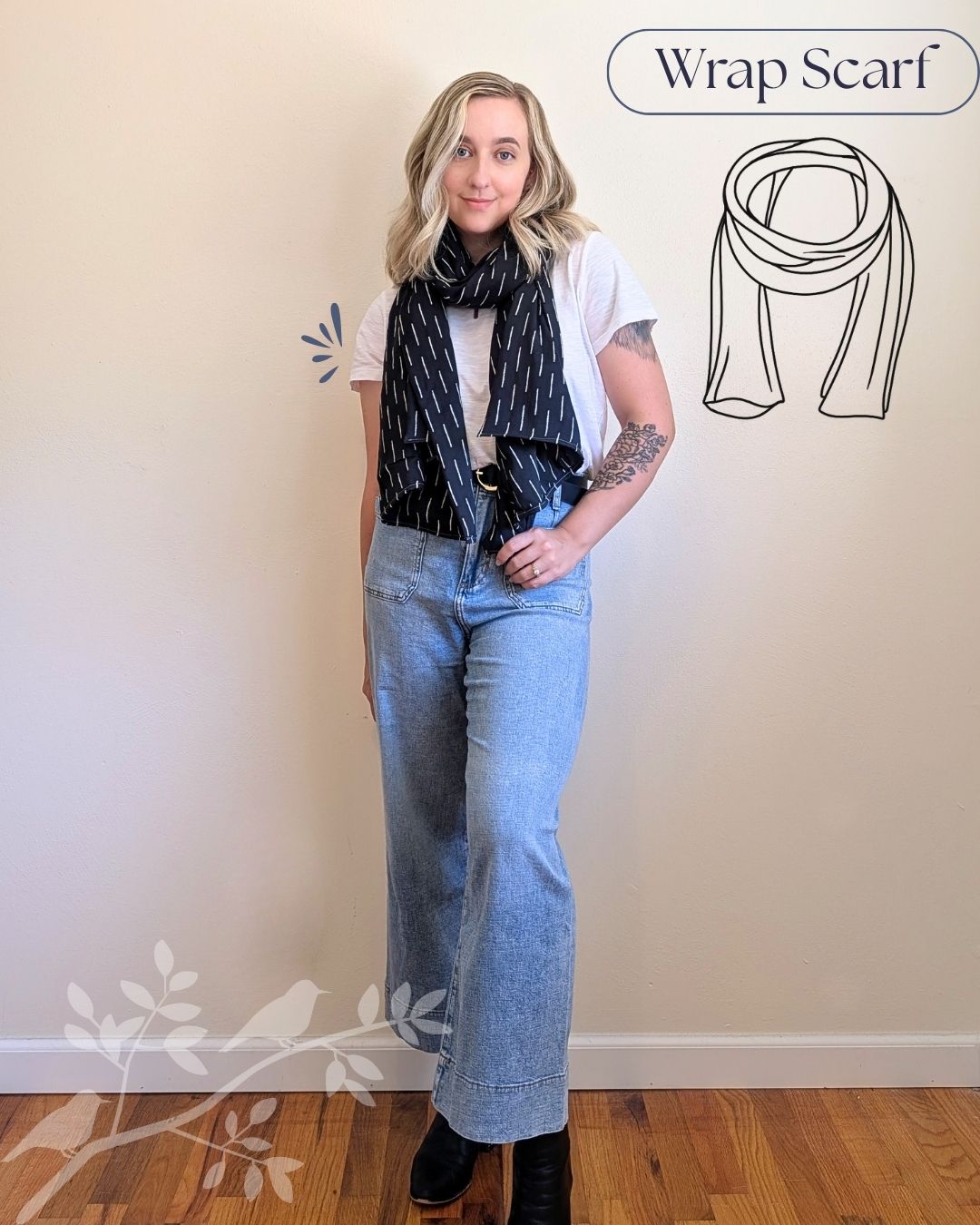 Do-It-All Shawl: Travel Wrap & Scarf - Tinted Blooms