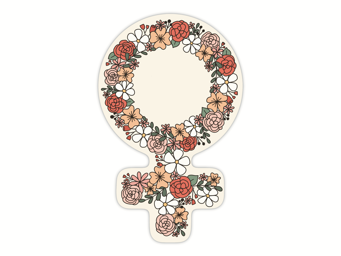 Floral Female Symbol Sticker