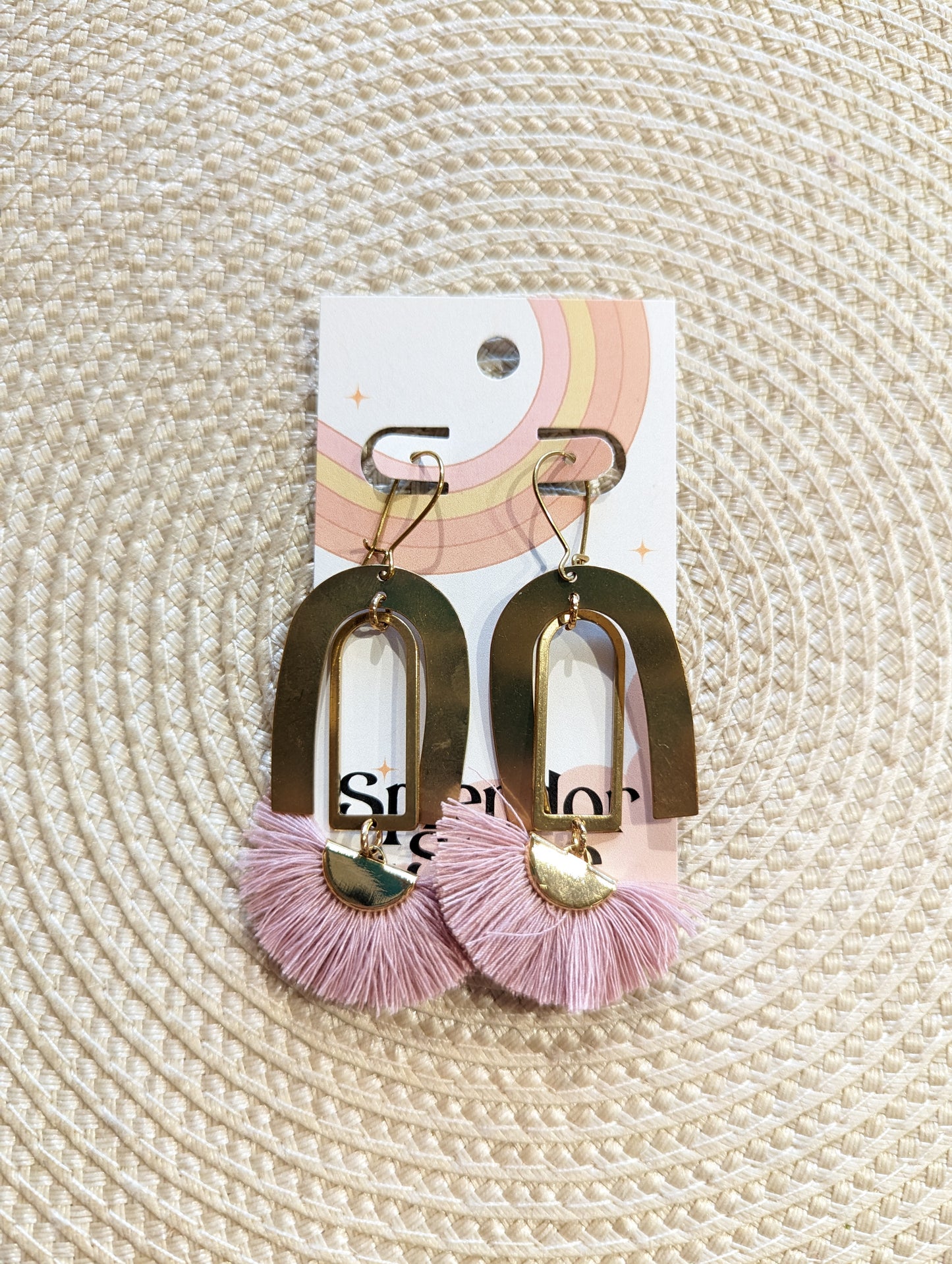 Jo Tassel Earrings Pink