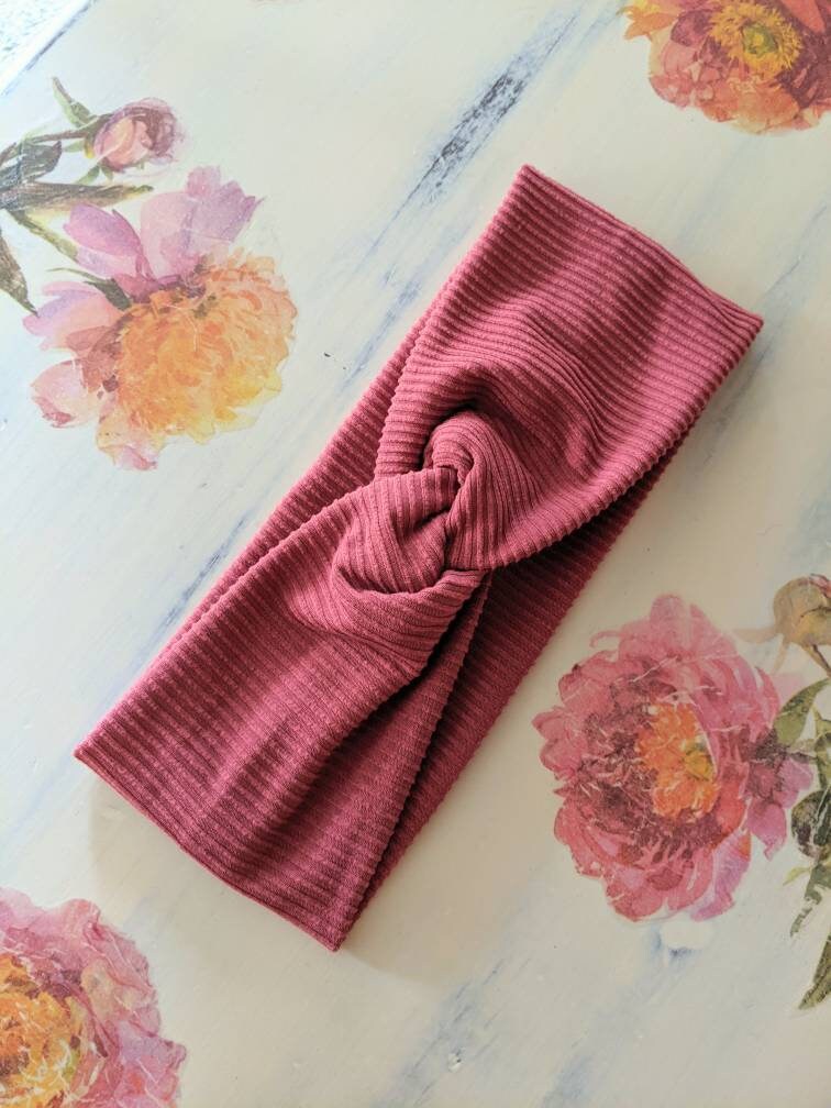 Faux Knot Headband - Primary Ribbed Knit