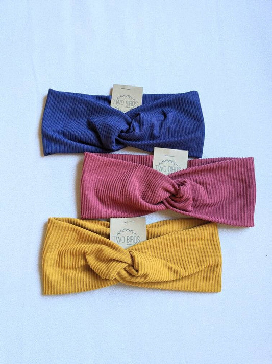 Faux Knot Headband - Primary Ribbed Knit