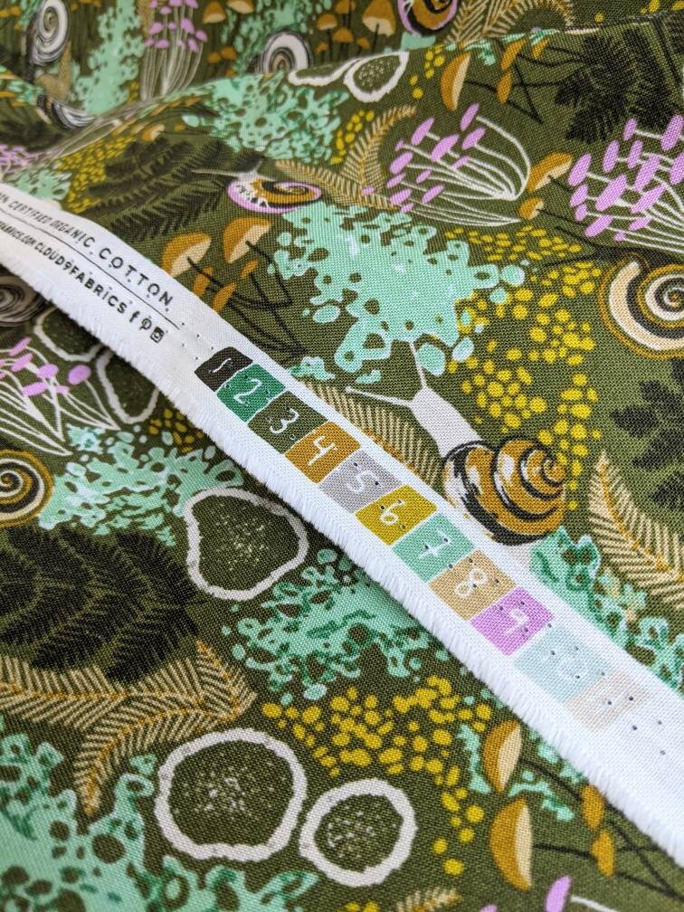 Snail Trails - Quilter's Cotton Fabric by the Yard - Into the Woods Collection by Sarah Watson