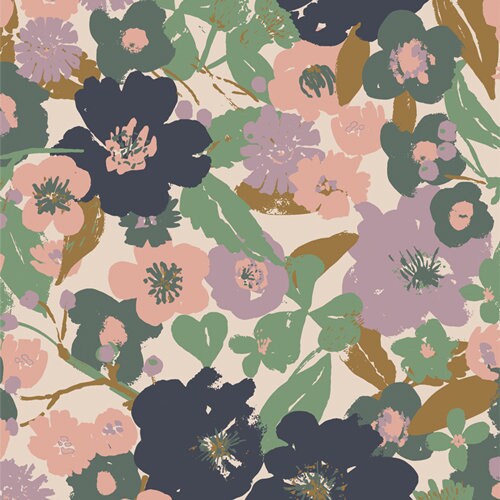 Full Bloom - Printed Quilter's Cotton Fabric by the Yard - Lilliput Collection by Sharon Holland